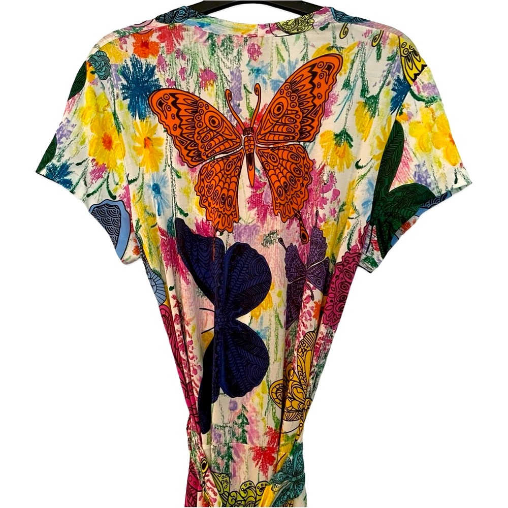 New Ultrachic wrap dress floral Chinese dragon butterfly print limited edition - Picture 11 of 16